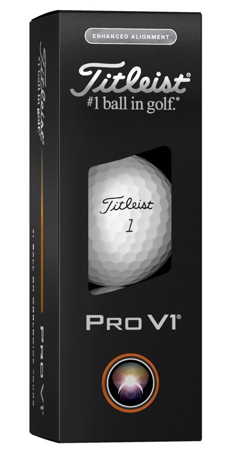 Titleist Pro V1 Enhanced Alignment weiss (2025)