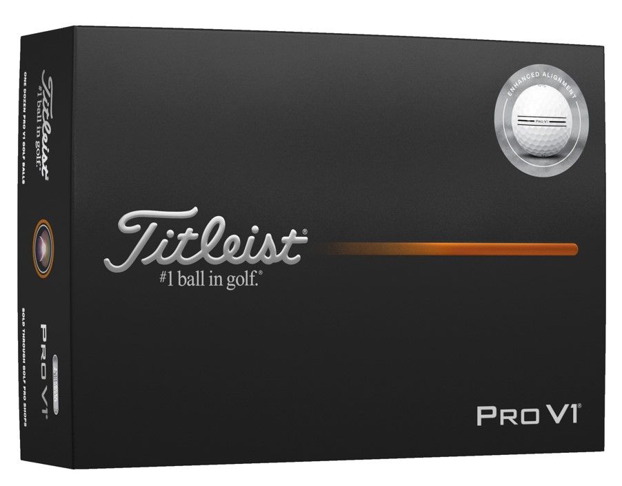Titleist Pro V1 Enhanced Alignment weiss (2025)